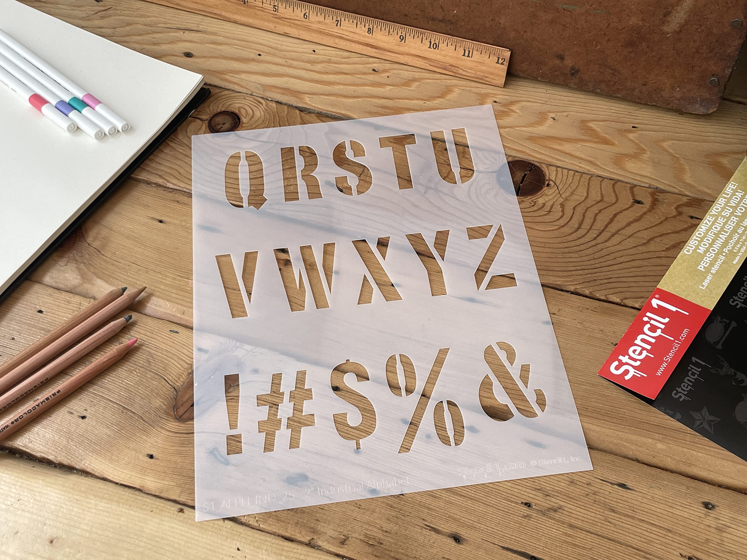 kj5651016です　wtaps 20AW STENCIL SIZE 4 Stencil1 527791 S1_ALPH_OE_19 2 Sheet Old English Font